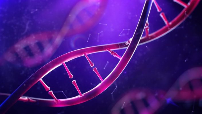 3D illustration of DNA molecule